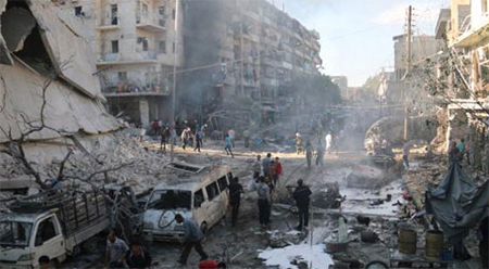 Doble atentado terrorista en el centro de Siria